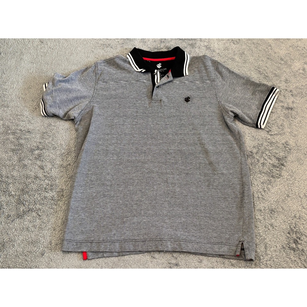 Rocawear Classic Polo Shirt Mens XL Gray Short Sleeve Collared Pullover Hip Hop